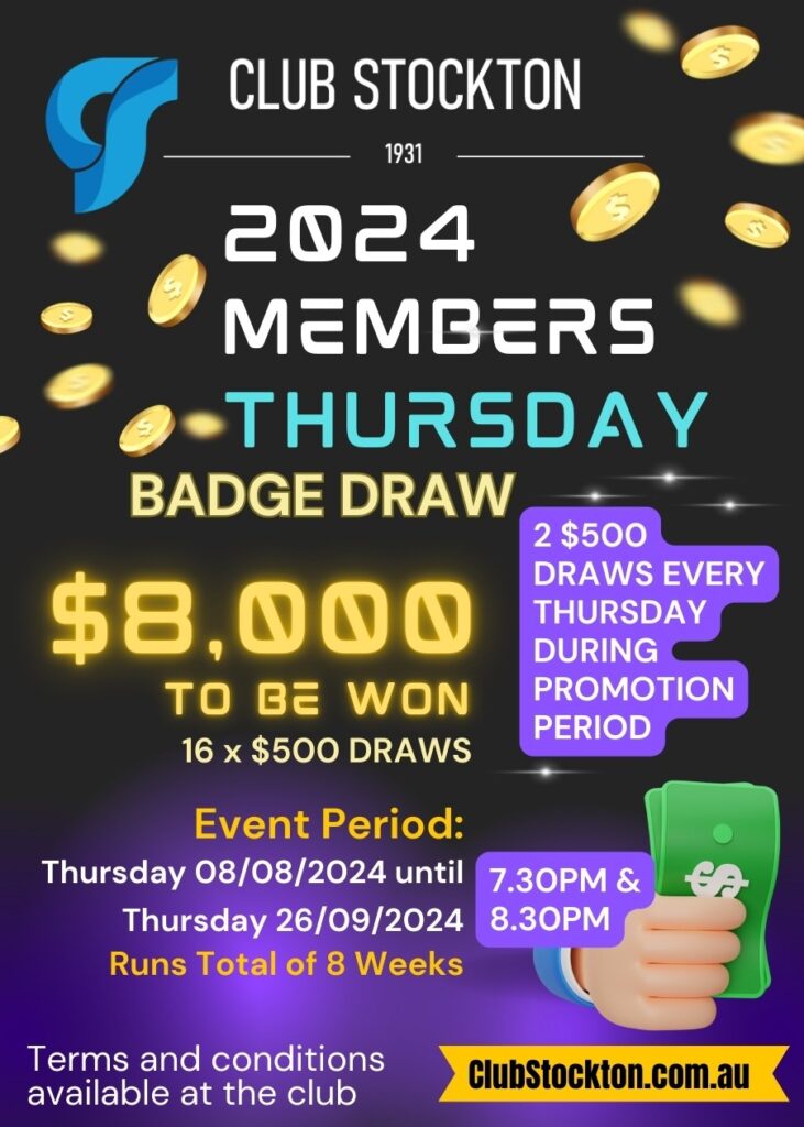 2024 Aug Sep members Thursday Draw Club Stockton
