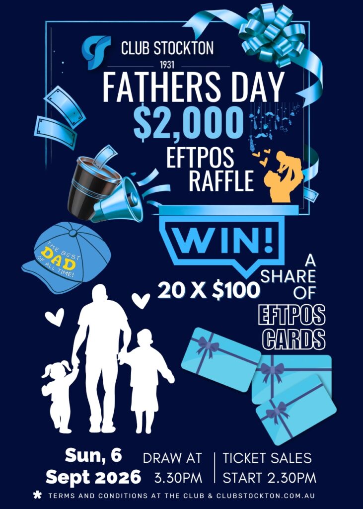 Fathers day Eftpos Raffle Sun, 6 Sept 2026