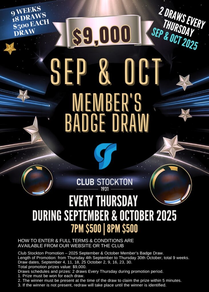 Members Badge Draw SEPTEMBER and OCTOBER 2025